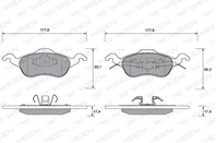 Колодки тормозные ford focus дисковые (кт 4 шт.) ween