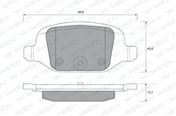 Тормозные колодки, дисковые, задние, LADA Vesta, Vesta SW, Xray, Granta sport, Kalina sport, (компл