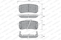 Колодки зад hyu h1starexix55kia carnaval iiiii