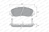 Колодки перед. honda crv i (rd), hrv (gh), prelude v (bb)