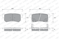 Колодки зад. ssangyong actyonactyon sports, korando (kj), kyron, musso (fj), rexton