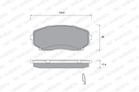 Колодки тормозные mazda cx7 (er), cx9 дисковые (кт 4 шт.) ween