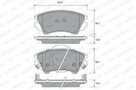 Колодки тормозные opel astra j, astra gtc j, insignia, zafira tourer c