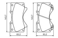 Колодки тормозные дисковые передние 0986494449 от фирмы BOSCH