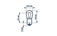 Лампа фонаря BA15s 24V 21W Heavy Duty