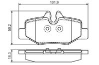 Колодки тормозные дисковые задние 0986495088 от компании BOSCH