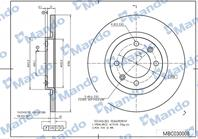 Диск тормозной PEUGEOT 301 (13-) CITROEN C3 (02-) передний (1шт.) MANDO