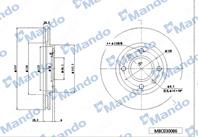 Диск тормозной PEUGEOT 306 (97-02),206 (08-) CITROEN Xsara (97-05) передний (1шт.) MANDO