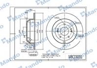 Диск тормозной HYUNDAI Santa Fe (09-) KIA Sorento (09-) задний (1шт.) MANDO