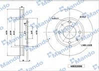 Диск тормозной MITSUBISHI Carisma,Space Star VOLVO S40,V40 (95-) передний (1шт.) MANDO