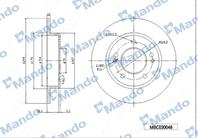 Диск тормозной HYUNDAI ix20 (10-) KIA Venga (10-) задний (1шт.) MANDO