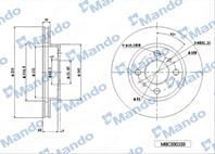 Диск тормозной TOYOTA Corolla (92-02) передний (1шт.) MANDO