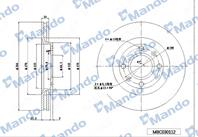 Диск тормозной PEUGEOT 207,208,307 CITROEN C3,C4,C5 передний (1шт.) MANDO