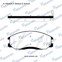 Колодки тормозные HYUNDAI Santa Fe (00-05),Trajet (99-) KIA Sorento передние (4шт.) MANDO