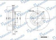 Диск тормозной HYUNDAI Accent (94-) передний (1шт.) MANDO