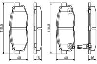 Колодки тормозные дисковые задние 0986495135 от производителя BOSCH