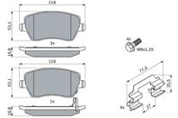 Колодки тормозные SUZUKI SWIFT 05-/OPEL AGILA 07-/NISSAN MICRA 10- передние