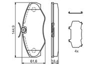 Колодки тормозные дисковые 0986424531 от производителя BOSCH