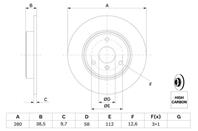 0 986 479 305_диск тормозной передний! MB Smart Fortwo 1.0/0.8D 01.07&gt