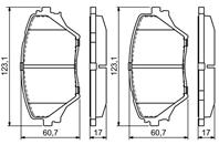 Колодки тормозные дисковые 0986424719 от компании BOSCH