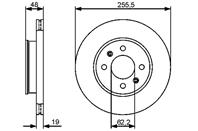 0 986 479 459_диск тормозной передний! вентилир. Hyundai Getz 1.1-1.5CRDi 02&gt