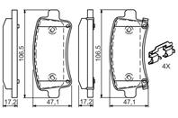 Колодки тормозные дисковые 0986494345 от фирмы BOSCH