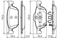 Колодки тормозные дисковые передние 0986494383 от компании BOSCH