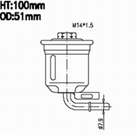 Fs3201 фильтр топливный. toyota windom 2mz-fe mcv21 96-01  1mz-fe mcv20 96-98  mark 2 qualis 1mz-fe