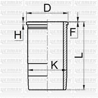 128,00 mm. Гильза K=144,45, L=270, H=10,07, D=153,8