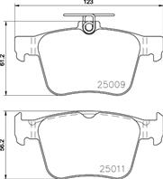 Колодки тормозные дисковые задние 8DB355020261 от компании HELLA