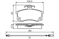 0 986 495 360_колодки дисковые передние!\ LADA 2108-2112 1.1-1.5 16V 86>