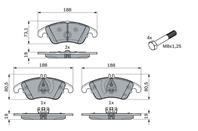 Колодки тормозные дисковые передние 0986494263 от компании BOSCH