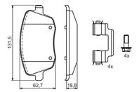 0 986 424 829_=775 00 !колодки дисковые п. Skoda Fabia 2.0i 16V 00-01 без датчи