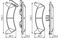 Колодки тормозные дисковые задние 0986494348 от фирмы BOSCH