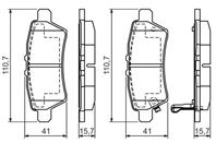 Колодки тормозные дисковые задние 0986494369 от фирмы BOSCH