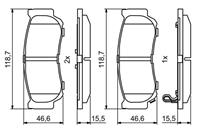 Колодки тормозные дисковые задние 0986494230 от фирмы BOSCH