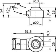 Датчик детонации alfa romeo: gt 2.0 jts 03-  mito 1.4/1.4 tb 08- fiat: 500 1.4 07-  brava 1.2 16v