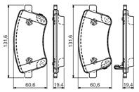 Колодки тормозные дисковые 0986494552 от производителя BOSCH