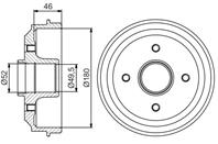 0 986 479 401_диск тормозной задний!с кольцом ABS Ford Transit all 06&gt