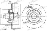 Диск тормозной задн c подшипником и кольцом ABS (1