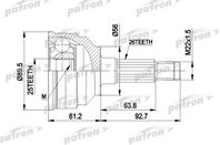 Шрус наружн к-кт mazda: 626 9.87-92