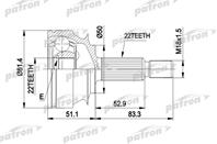 Шрус наружн к-кт volvo: 440 k 88-96  460 l 88-96  480 e 86-96