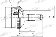 Шрус наружн к-кт peugeot: 206 02-