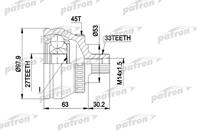 ШРУС наружн к-кт AUDI: A4 1.9TDI 03/00-09/01  A6 1