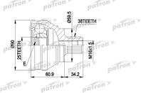 ШРУС наружн к-кт AUDI: 100 1.8 1.88-12.90