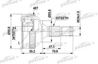 Шрус наружн к-кт citroen: xantia 1.8/2.0 93-98