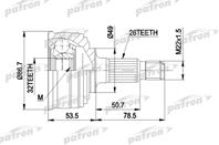 Шрус наружн к-кт honda: accord 1.8/2.0 85-89