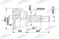 Шрус наружн к-кт ford: focus 1.6/1.8td  2.0 98-