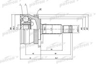 ШРУС наружн к-кт HYUNDAI: Tucson 04- [A:27  B:25 