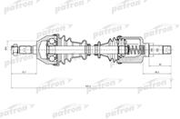 Полуось лев CITROEN: ZX/Xsara 1.1/1.4/1.4D/1.5D MT